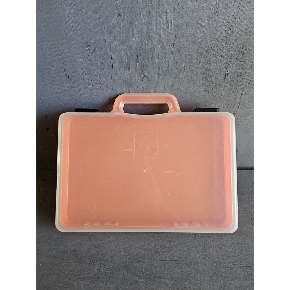 Toys R Us Clear Orange Kids ToolBox Storage Organizer Home Depot Carry Handle